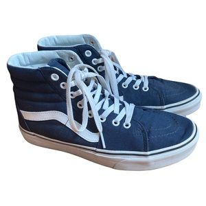 Vans Off the Wall Sk8-hi Skate Shoes Women’s Size 9.5 Navy Blue